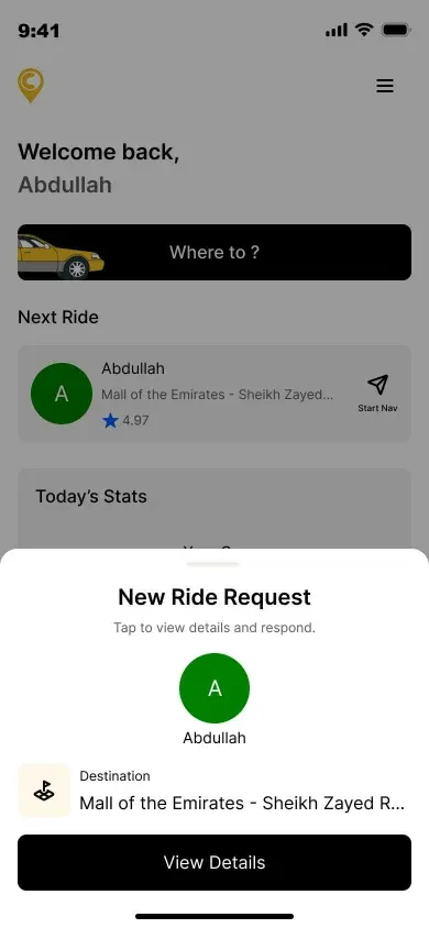 Citylink Smart driver allocation screen