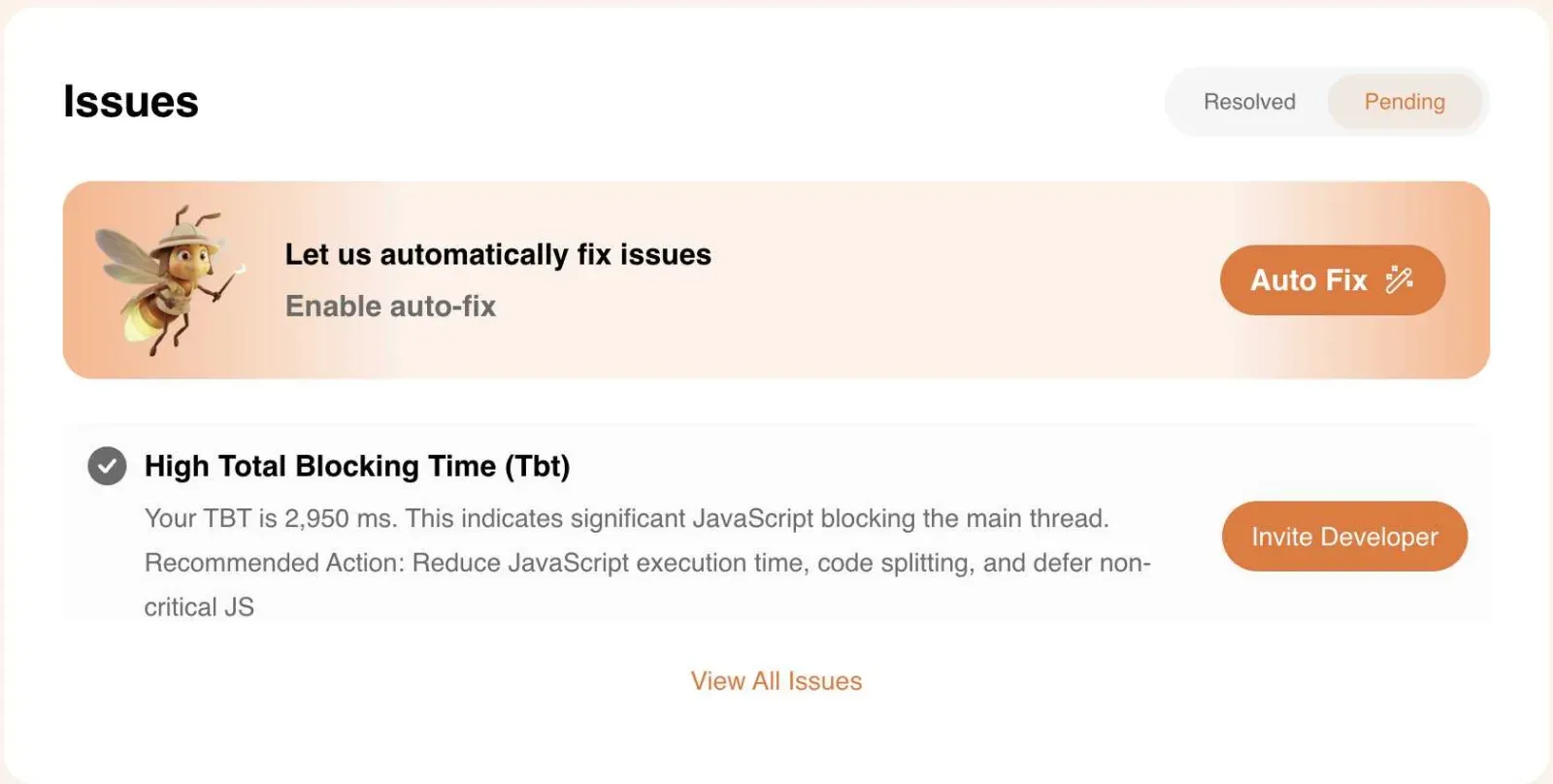 Viva SEO Auto AI fix-engine screen