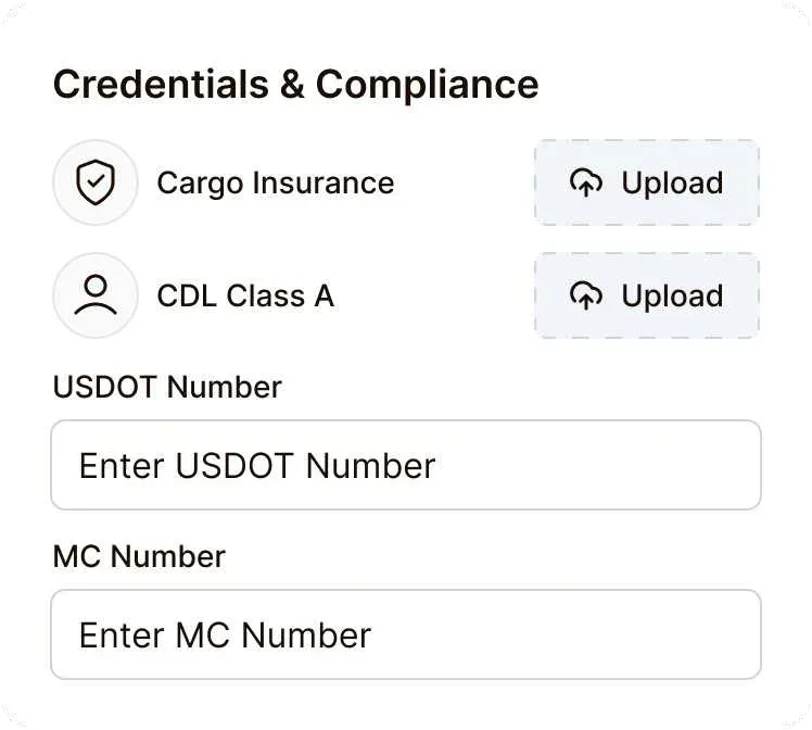 Livestock Go Compliance-first onboarding screen