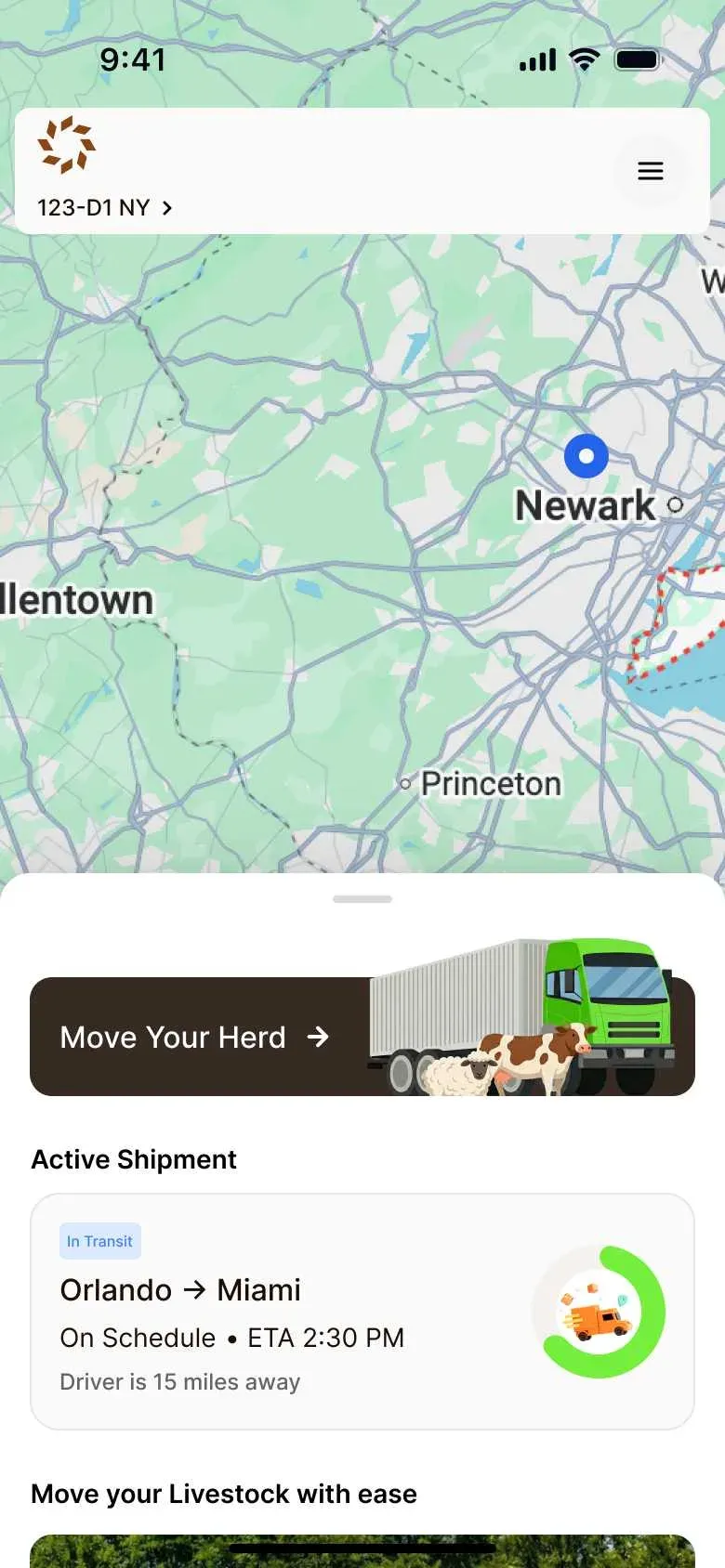 Livestock Go Multi-platform command center screen