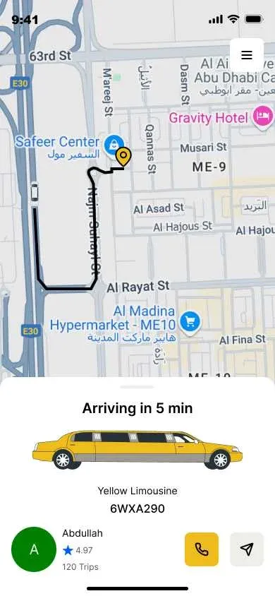 Citylink Live tracking and GPS screen